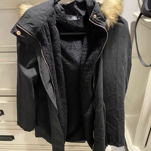 SHEIN black light fur jacket